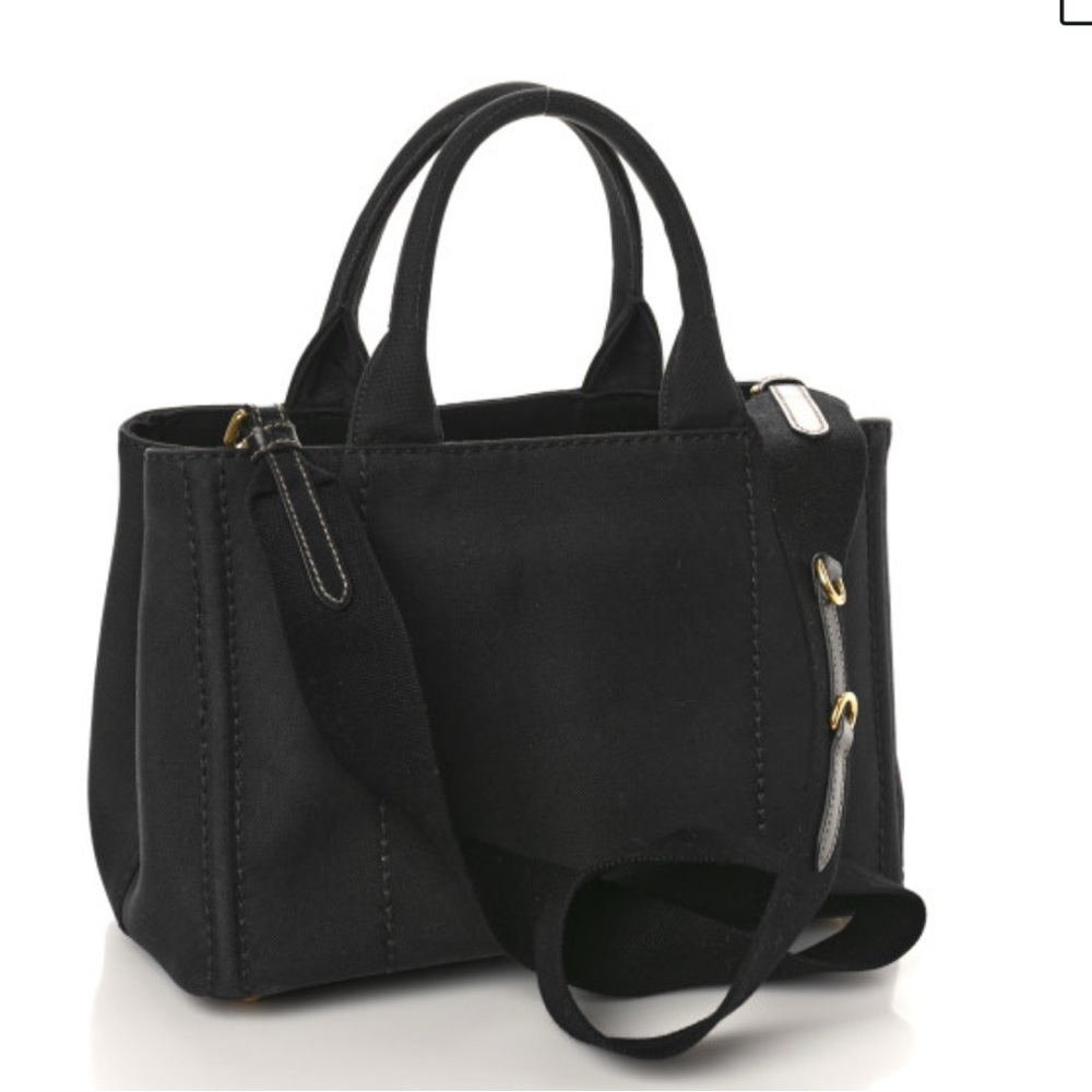 Prada Canapa Tote black denim